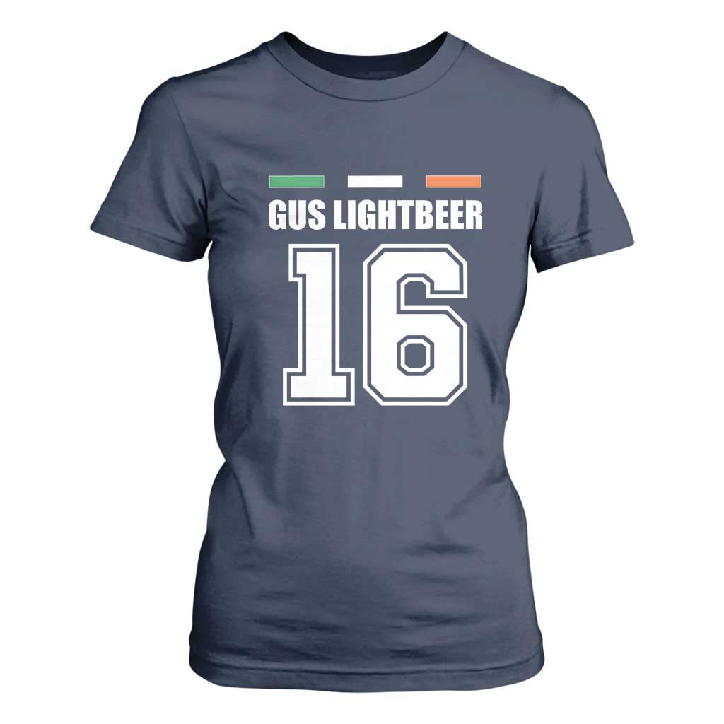 Funny Gus Lightbeer 16 T Shirt For Women Ireland Irish Name St. Patricks Day Drinking Pub TS02 Navy Print Your Wear