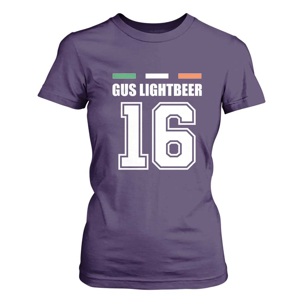 Funny Gus Lightbeer 16 T Shirt For Women Ireland Irish Name St. Patricks Day Drinking Pub TS02 Purple Print Your Wear