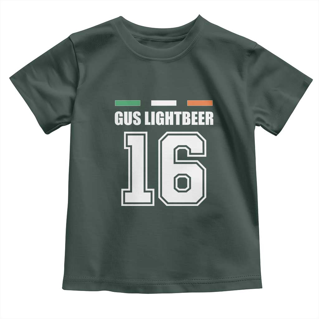 Funny Gus Lightbeer 16 Toddler T Shirt Ireland Irish Name St. Patricks Day Drinking Pub TS02 Dark Forest Green Print Your Wear