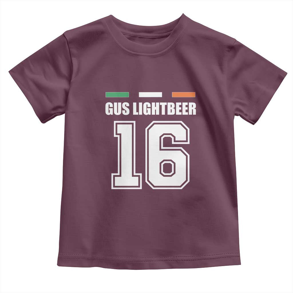 Funny Gus Lightbeer 16 Toddler T Shirt Ireland Irish Name St. Patricks Day Drinking Pub TS02 Maroon Print Your Wear