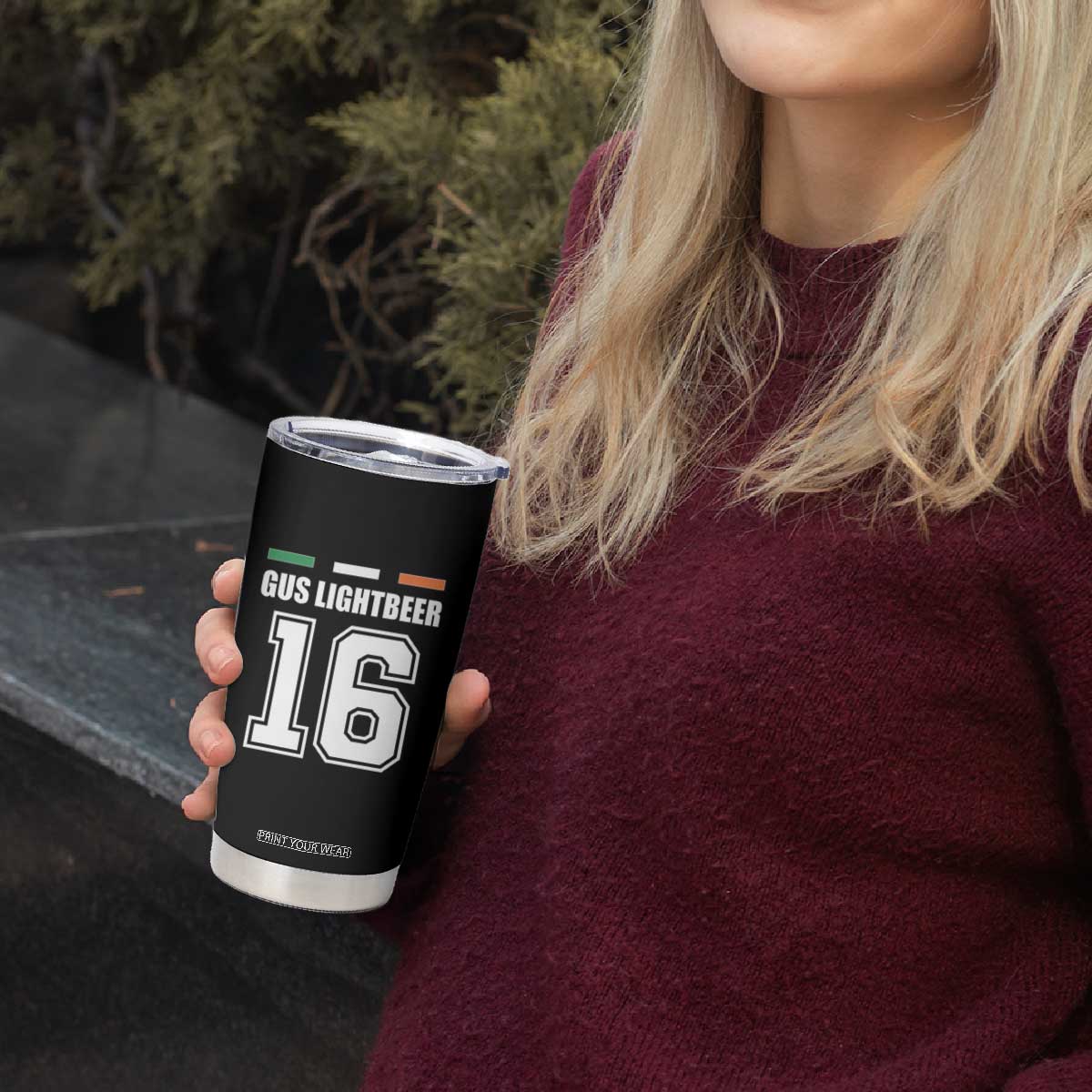 Funny Gus Lightbeer 16 Tumbler Cup Ireland Irish Name St. Patricks Day Drinking Pub TS02 Print Your Wear