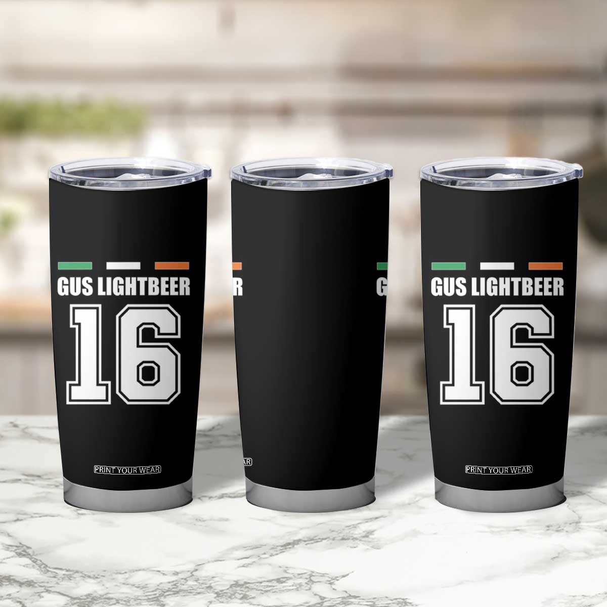 Funny Gus Lightbeer 16 Tumbler Cup Ireland Irish Name St. Patricks Day Drinking Pub TS02 Print Your Wear