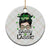 Lucky Sassy Lassie Messy Bun Ceramic Ornament Funny St Patricks Day TS02 1pc Christmas Plaid Print Your Wear