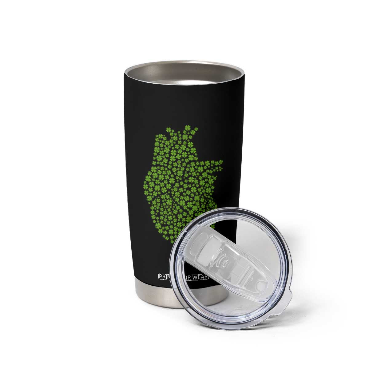 Lucky Shamrocks Heart Tumbler Cup Anatomical Anatomy St Patrick's Day TS02 Print Your Wear