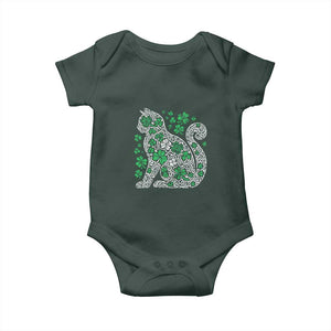 Irish Shamrock Cat Graphic Baby Onesie Saint Patrick Day for Cat Lovers TS02 Print Your Wear
