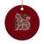 Irish Shamrock Cat Graphic Ceramic Ornament Saint Patrick Day for Cat Lovers TS02 1pc Red Print Your Wear