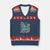 Irish Shamrock Cat Graphic V-Neck Knit Sweater Vest Saint Patrick Day for Cat Lovers TS02 Navy Red Print Your Wear