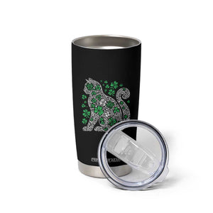 Irish Shamrock Cat Graphic Tumbler Cup Saint Patrick Day for Cat Lovers TS02 Print Your Wear