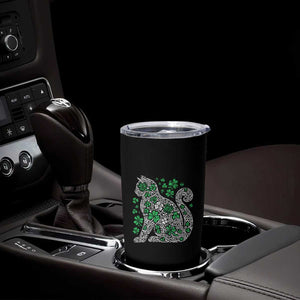 Irish Shamrock Cat Graphic Tumbler Cup Saint Patrick Day for Cat Lovers TS02 Print Your Wear