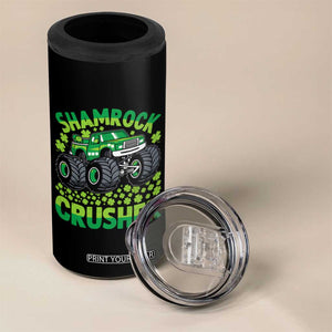 Funny Shamrock Crusher Monster Truck 4 in 1 Can Cooler Tumbler Happy St Patricks Day Boys TS02 Print Your Wear