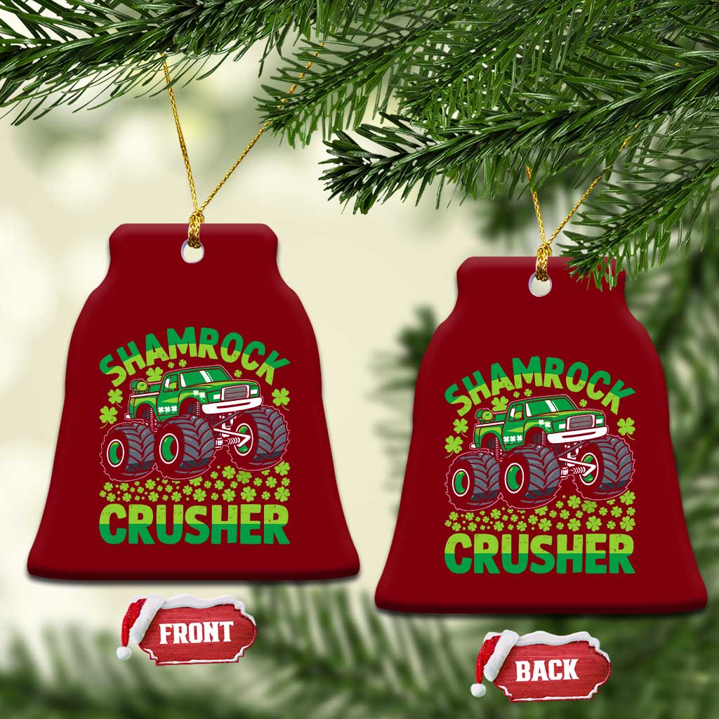 Funny Shamrock Crusher Monster Truck Ceramic Ornament Happy St Patricks Day Boys TS02 Print Your Wear