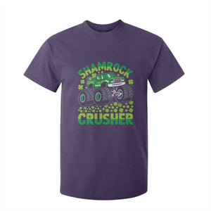 Funny Shamrock Crusher Monster Truck T Shirt For Kid Happy St Patricks Day Boys TS02 Purple Print Your Wear