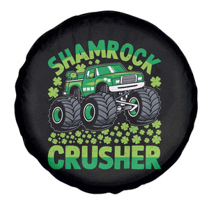 Funny Shamrock Crusher Monster Truck Spare Tire Cover Happy St Patricks Day Boys TS02 Print Your Wear