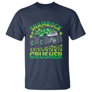 Funny Shamrock Crusher Monster Truck T Shirt Happy St Patricks Day Boys TS02 Navy Print Your Wear