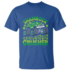 Funny Shamrock Crusher Monster Truck T Shirt Happy St Patricks Day Boys TS02 Royal Blue Print Your Wear