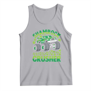 Funny Shamrock Crusher Monster Truck Tank Top Happy St Patricks Day Boys TS02 Athletic Heather Print Your Wear