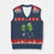 Shamrock Coquette Bow Stethoscope V-Neck Knit Sweater Vest Registered Nurse Nursing St Patricks Day TS02 Navy Red Print Your Wear