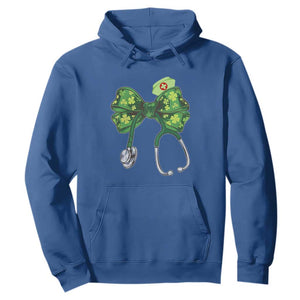 Shamrock Coquette Bow Stethoscope Hoodie Registered Nurse Nursing St Patricks Day TS02 Royal Blue Print Your Wear