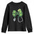 Shamrock Coquette Bow Stethoscope Youth Sweatshirt Registered Nurse Nursing St Patricks Day TS02 Black Print Your Wear