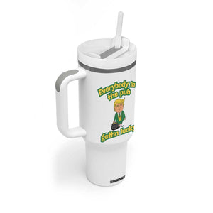 Funny St Patrick's Day Trump Tumbler With Handle Everybody in Pub Gettin Lucky TS02 Print Your Wear