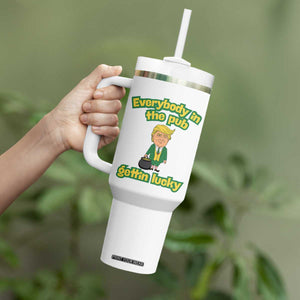 Funny St Patrick's Day Trump Tumbler With Handle Everybody in Pub Gettin Lucky TS02 Print Your Wear