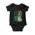 Funny St Patrick's Day Pug Leprechaun Baby Onesie Dog Lover Puppy Green American Flag TS02 Black Print Your Wear