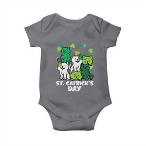 Cute St Catricks Day Baby Onesie St Patricks Cats Saint Pattys Cat Lover TS02 Charcoal Print Your Wear