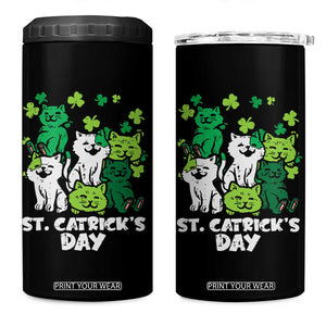 Cute St Catricks Day 4 in 1 Can Cooler Tumbler St Patricks Cats Saint Pattys Cat Lover TS02 One Size: 16 oz Black Print Your Wear