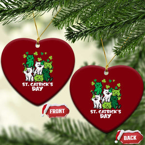 Cute St Catricks Day Ceramic Ornament St Patricks Cats Saint Pattys Cat Lover TS02 Print Your Wear