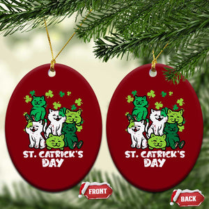 Cute St Catricks Day Ceramic Ornament St Patricks Cats Saint Pattys Cat Lover TS02 Print Your Wear