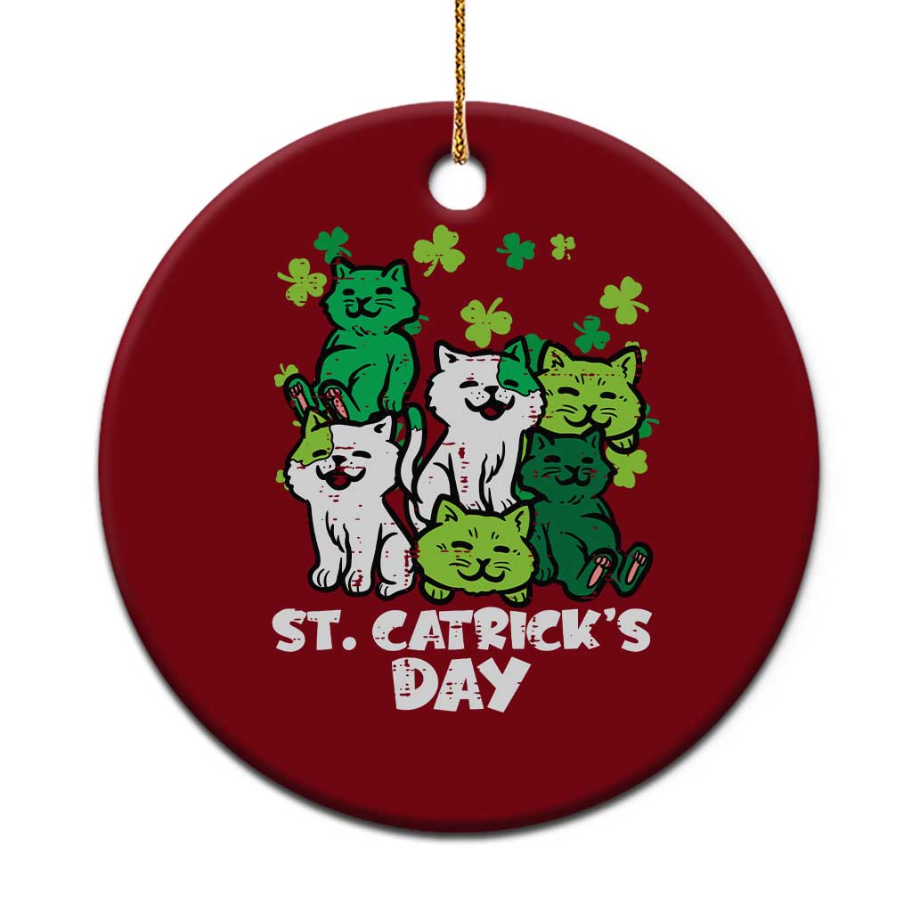 Cute St Catricks Day Ceramic Ornament St Patricks Cats Saint Pattys Cat Lover TS02 1pc Red Print Your Wear