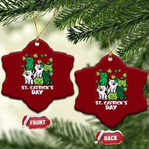 Cute St Catricks Day Ceramic Ornament St Patricks Cats Saint Pattys Cat Lover TS02 Print Your Wear