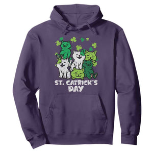 Cute St Catricks Day Hoodie St Patricks Cats Saint Pattys Cat Lover TS02 Purple Print Your Wear
