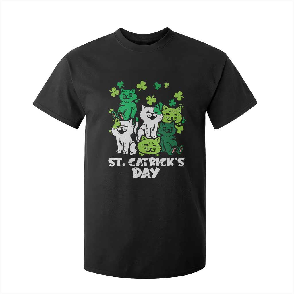 Cute St Catricks Day T Shirt For Kid St Patricks Cats Saint Pattys Cat Lover TS02 Black Print Your Wear