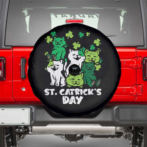 Cute St Catricks Day Spare Tire Cover St Patricks Cats Saint Pattys Cat Lover TS02 Black Print Your Wear