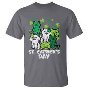 Cute St Catricks Day T Shirt St Patricks Cats Saint Pattys Cat Lover TS02 Charcoal Print Your Wear