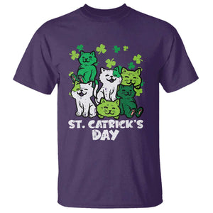 Cute St Catricks Day T Shirt St Patricks Cats Saint Pattys Cat Lover TS02 Purple Print Your Wear