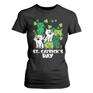 Cute St Catricks Day T Shirt For Women St Patricks Cats Saint Pattys Cat Lover TS02 Black Print Your Wear
