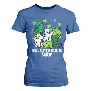 Cute St Catricks Day T Shirt For Women St Patricks Cats Saint Pattys Cat Lover TS02 Royal Blue Print Your Wear