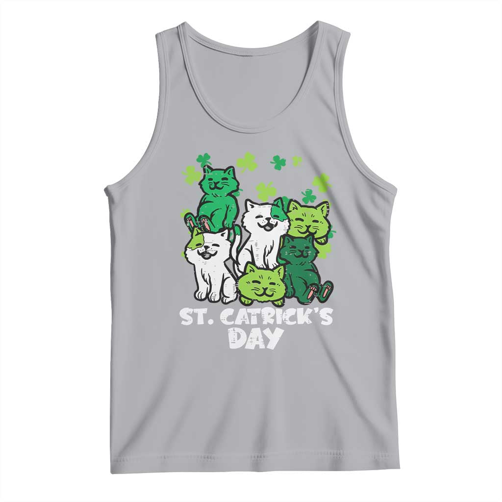 Cute St Catricks Day Tank Top St Patricks Cats Saint Pattys Cat Lover TS02 Athletic Heather Print Your Wear