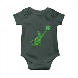 St Patricks Day Shamrock Cat Baby Onesie Saint Pattys Cats Lover TS02 Print Your Wear