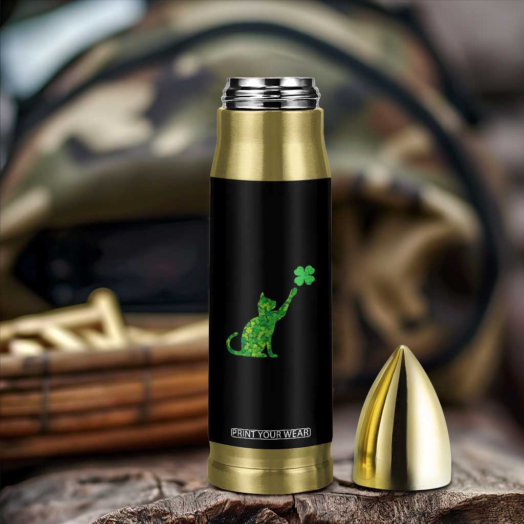 St Patricks Day Shamrock Cat Bullet Tumbler Saint Pattys Cats Lover TS02 Print Your Wear