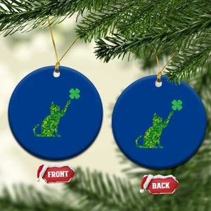 St Patricks Day Shamrock Cat Ceramic Ornament Saint Pattys Cats Lover TS02 1pc Blue Print Your Wear