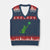 St Patricks Day Shamrock Cat V-Neck Knit Sweater Vest Saint Pattys Cats Lover TS02 Navy Red Print Your Wear