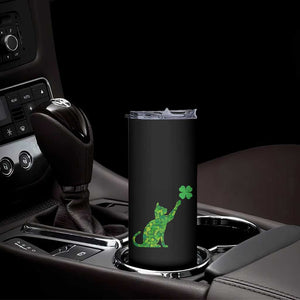 St Patricks Day Shamrock Cat Skinny Tumbler Saint Pattys Cats Lover TS02 Print Your Wear