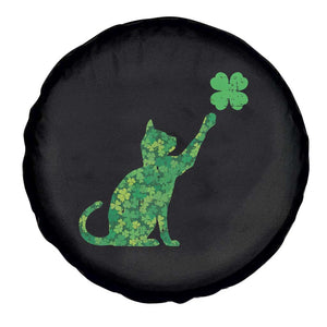St Patricks Day Shamrock Cat Spare Tire Cover Saint Pattys Cats Lover TS02 Print Your Wear