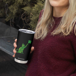 St Patricks Day Shamrock Cat Tumbler Cup Saint Pattys Cats Lover TS02 Print Your Wear
