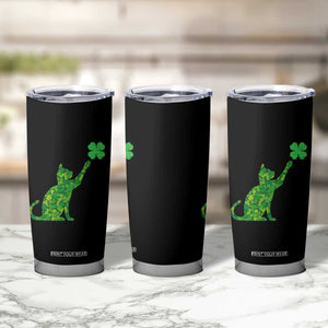 St Patricks Day Shamrock Cat Tumbler Cup Saint Pattys Cats Lover TS02 Print Your Wear