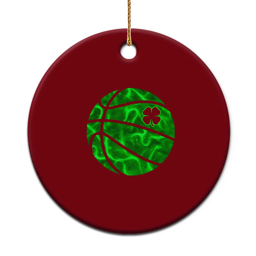 Lucky Shamrock Basketball Ceramic Ornament Clover Irish St Patrick's Day Sport Lover TS02 1pc Red Print Your Wear
