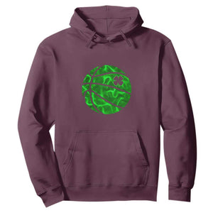 Lucky Shamrock Basketball Hoodie Clover Irish St Patrick's Day Sport Lover TS02 Maroon Print Your Wear